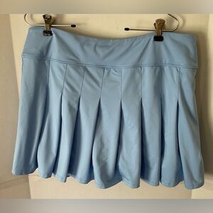 Renwick XL stretch tennis pickleball skort blue pleated